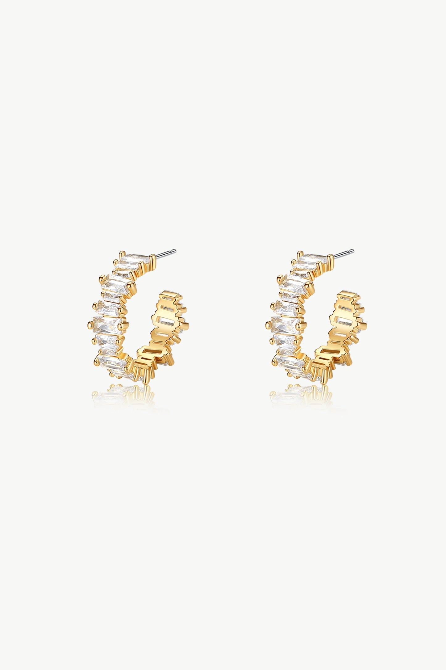 T Shape Zirconia Earrings