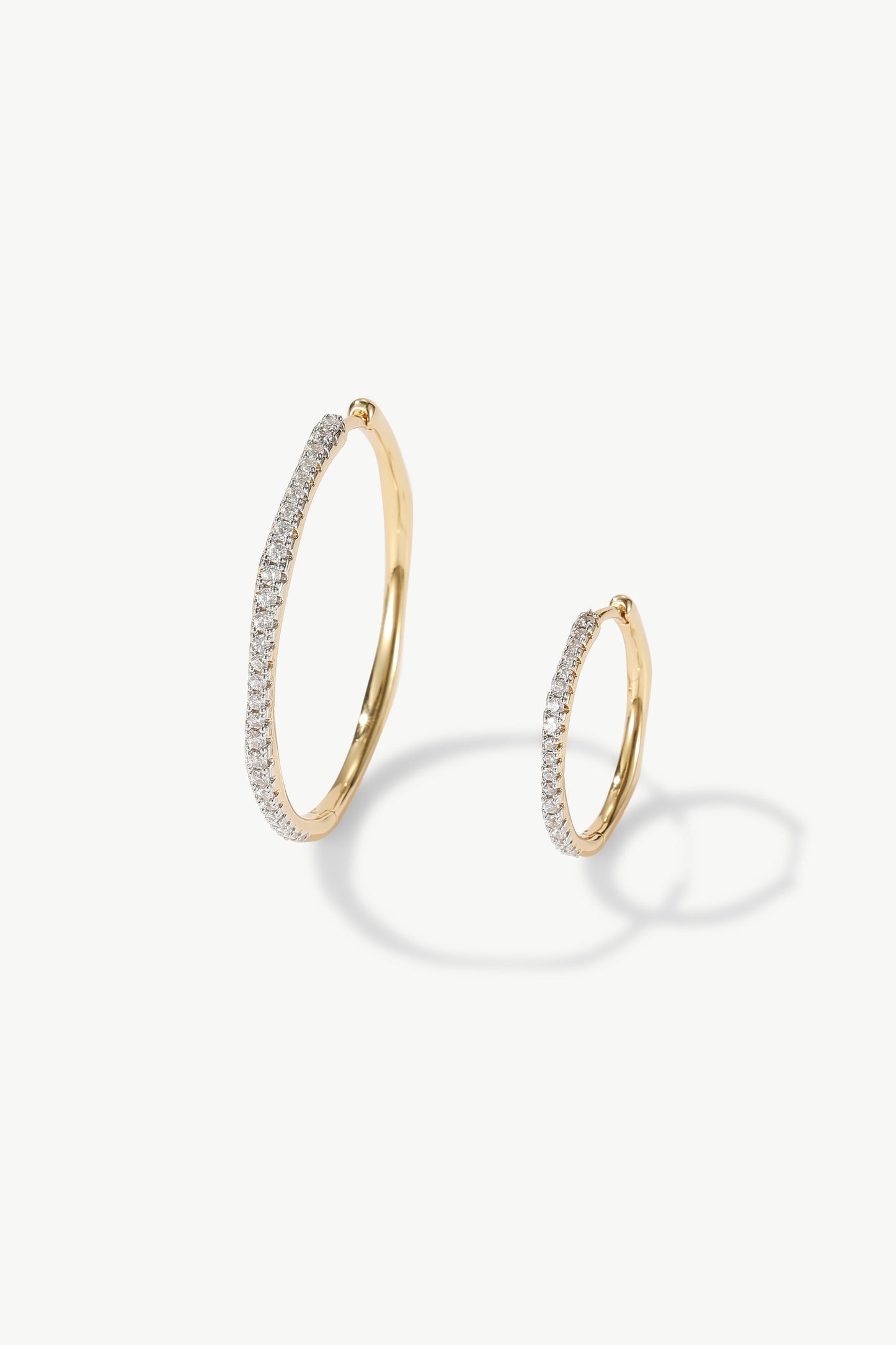 Gaia Celestial Sunburst Gold Diamond Hoop Earrings