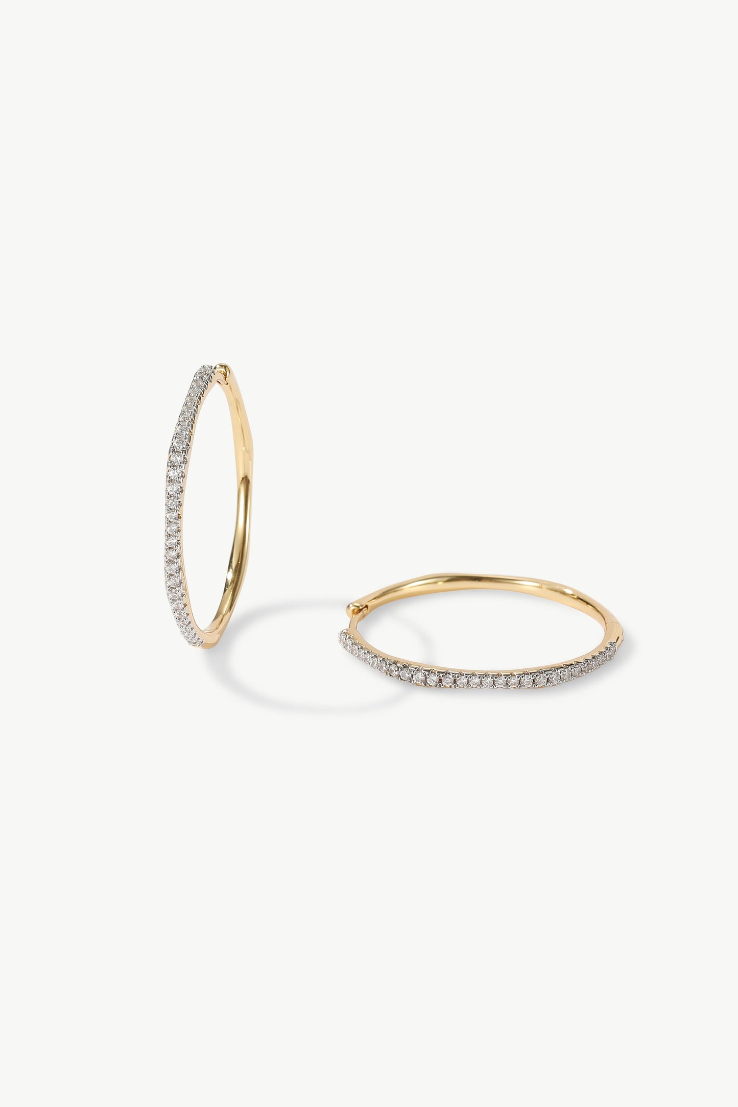 Gaia Celestial Sunburst Gold Diamond Hoop Earrings