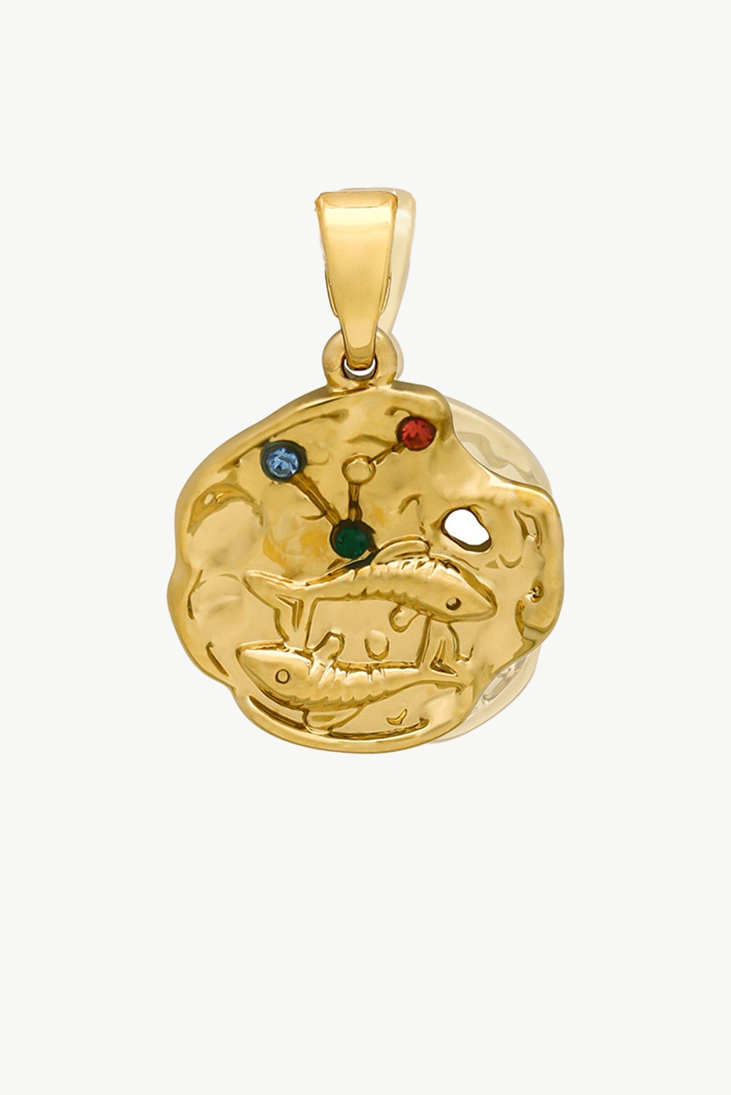 Gold Sculptural Zodiac Sign Pendant Necklace Set - Classicharms