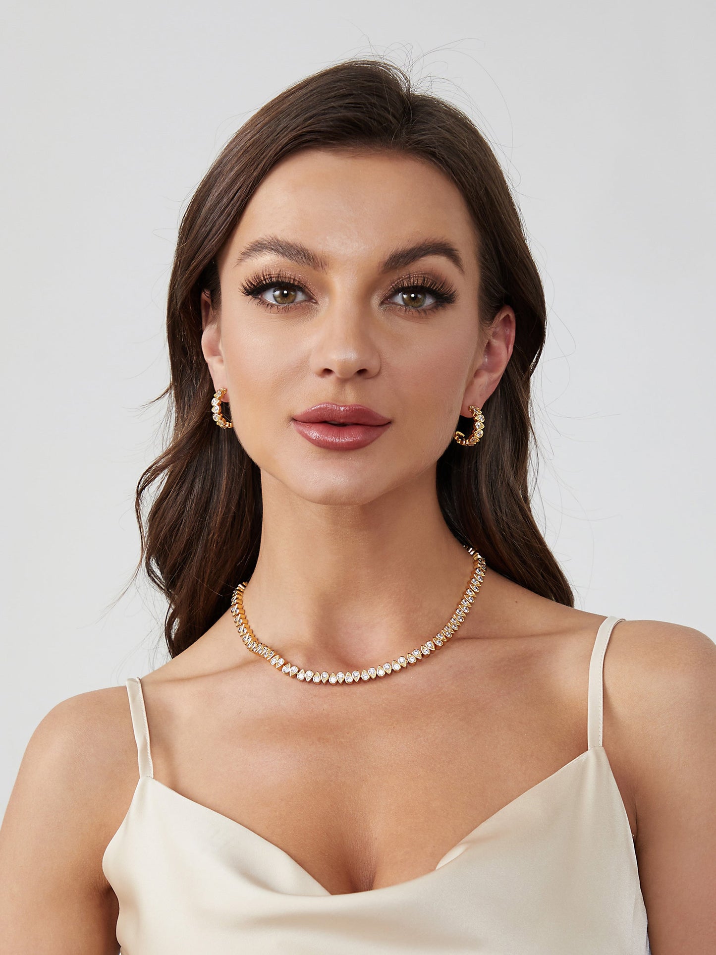 Golden Teardrop Zirconia Earrings - Classicharms