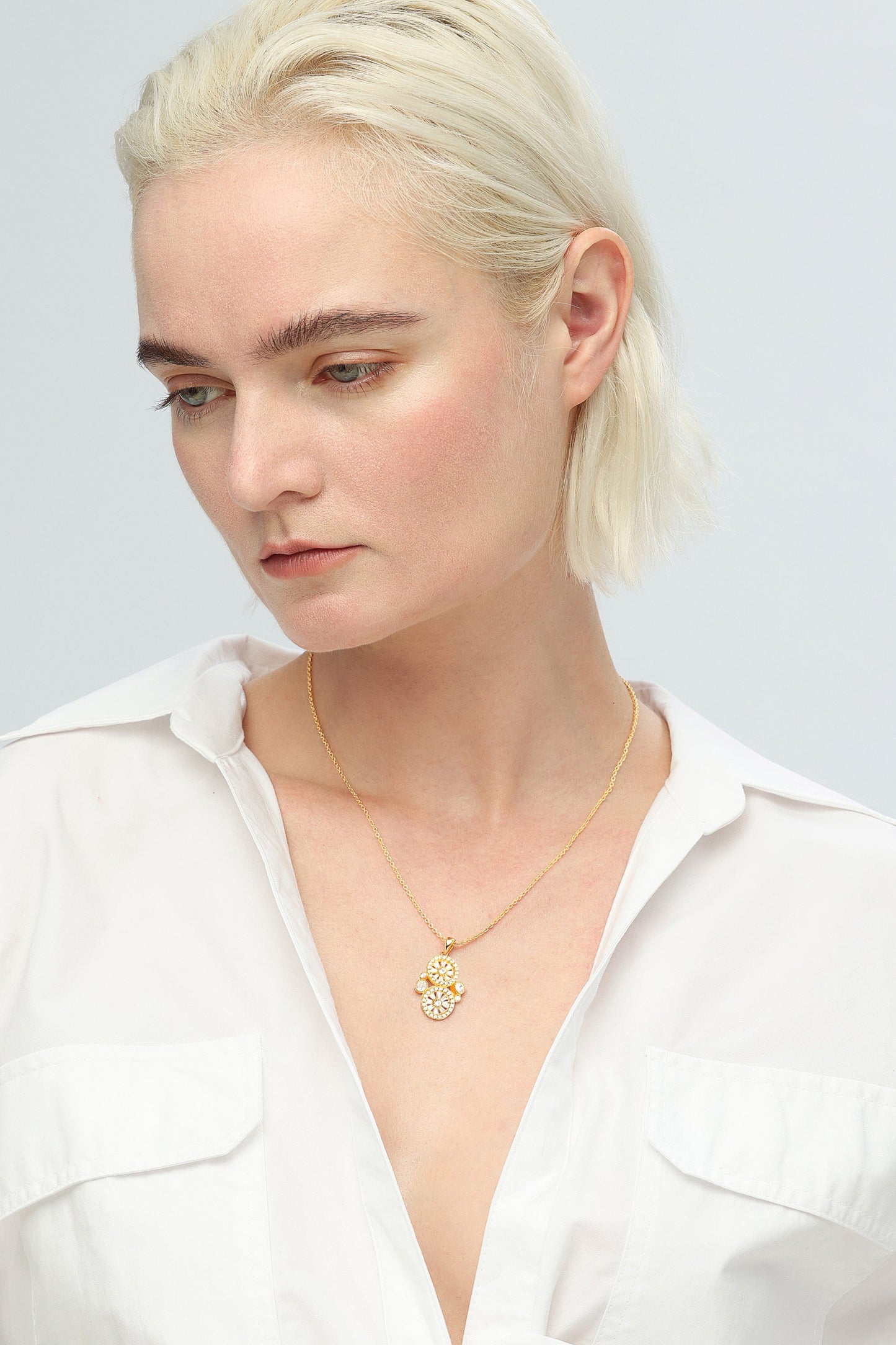 Gold Wheel of Fortune Necklace - Classicharms