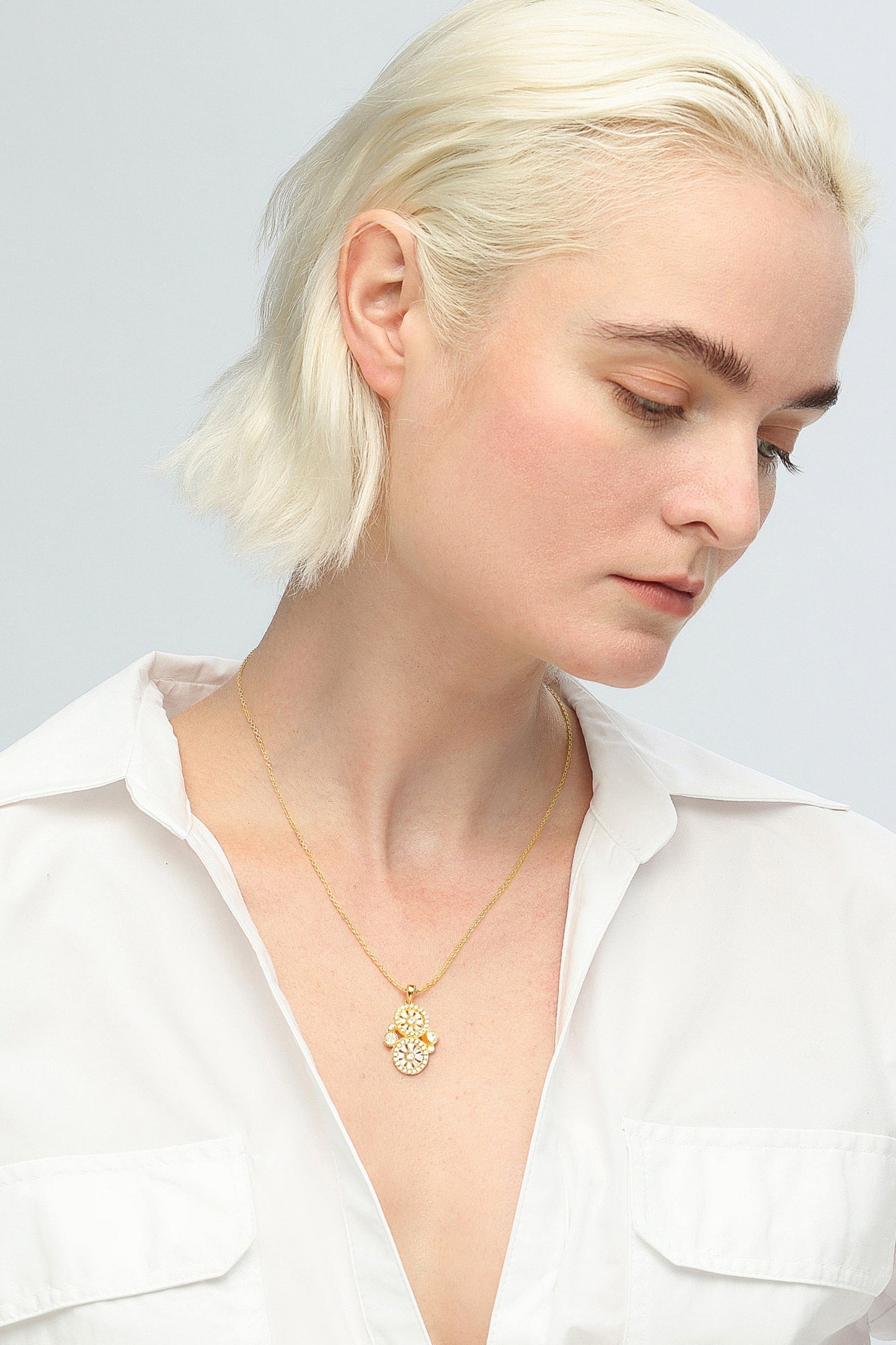 Gold Wheel of Fortune Necklace - Classicharms