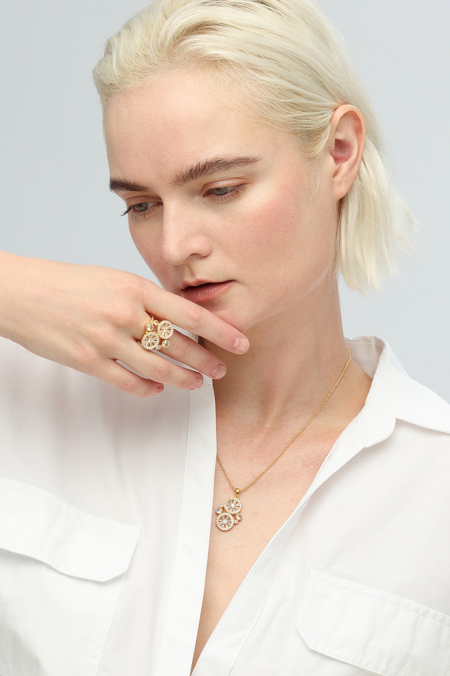Gold Wheel of Fortune Necklace - Classicharms