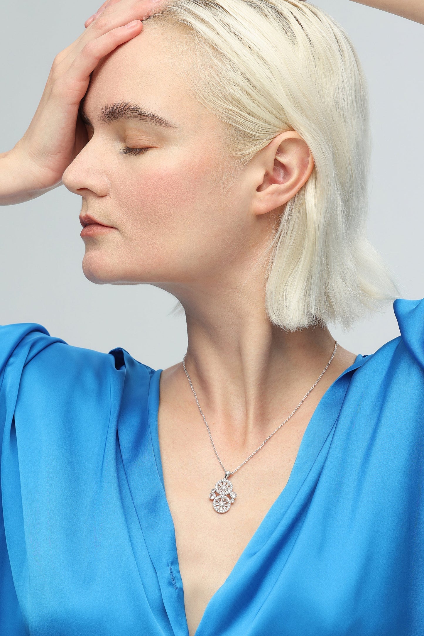 Silver Wheel of Fortune Necklace - Classicharms