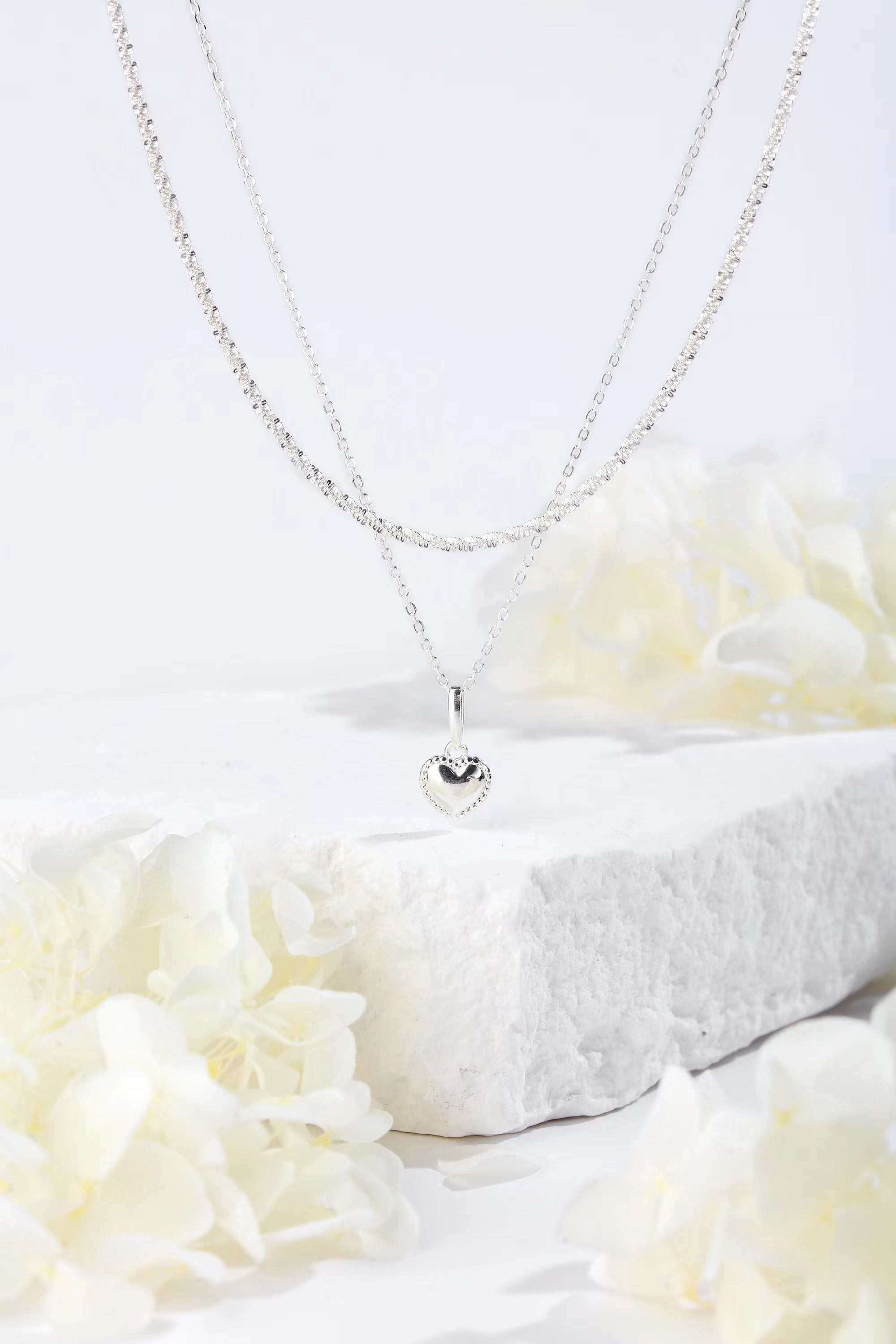 [STONE HENgE] 韓国☆925 Silver☆Luv-it Heart Silver Necklace STONE HENgE] 韓国☆925 Silver☆Luv-it Silver Heart Necklace