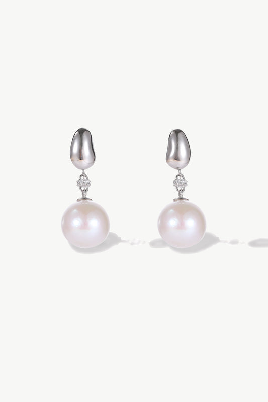 Doris Sterling Silver Freshwater Pearl Drop Earrings - Classicharms