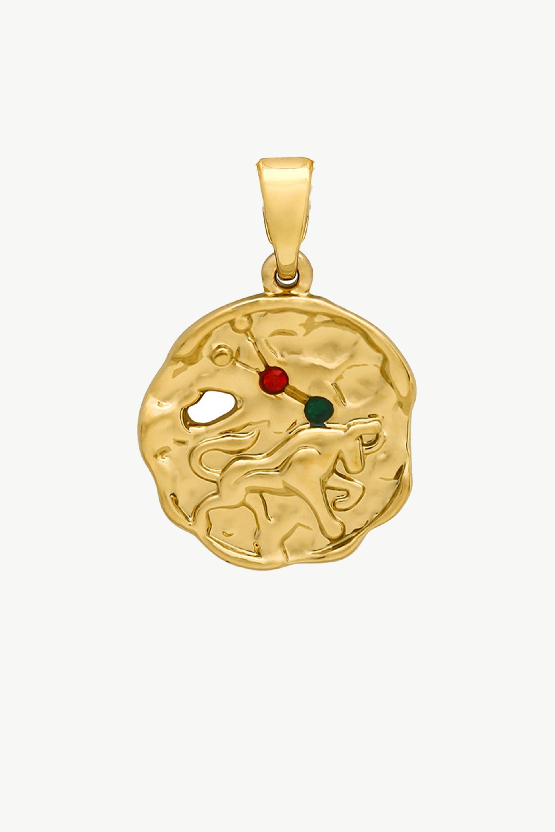 Gold Sculptural Zodiac Sign Pendant Necklace Set - Classicharms